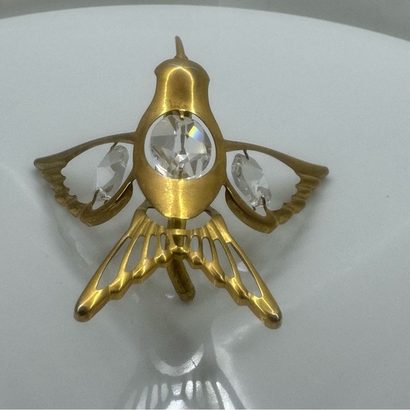 Hummingbird gold-plated with crystals - Picture 5 of 8